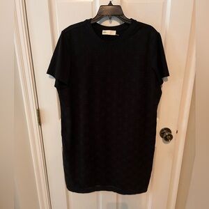 Tory Burch logo lace t shirt dress, black, size XL